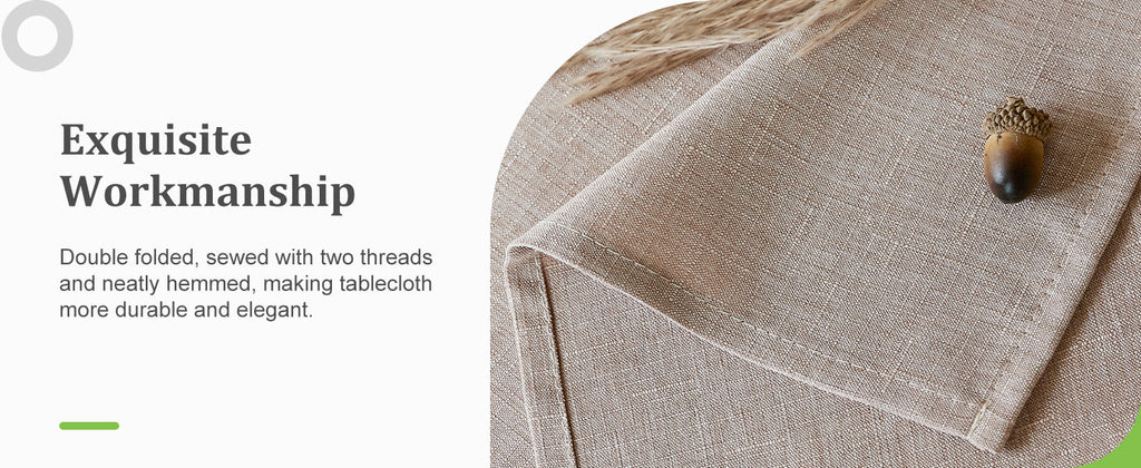 Textured Polyester Tablecloth Rectangle 52x70 Waterproof Spill-Proof Wipeable Table Cloth Wrinkle Free Dining Table Cover for Birthday Farmhouse Spring Tablecloths Up to 36‘'X54''